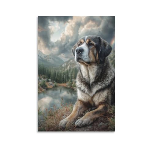 Affiche decoration pour la maison grand tableau de chien salon et chambre