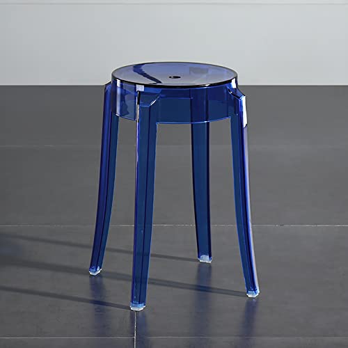 Acrylic Kitchen Dining Chair,Modern Transparent Acrylic Bar Stools,Transparent tool Chairs Accent Chair, for Dining Room Living Room Indoor Outdoor,Kitchen Island Round Design,Multi Color Options