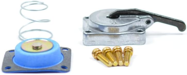 50cc Silver Zinc Accelerator Pump Housing Cover, Ethanol Diaphram, Spring & Screws Kit Fits: Holley Carburetor 2300, 4150, 4160 & 4500