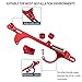 BAGARAATAN Throttle Cable Bracket for 4150 4160 Carburetors Billet Aluminum Adjustable Anodized Red