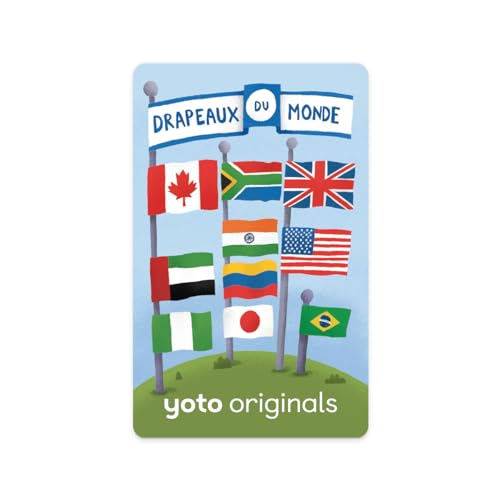 Yoto Originals – Banderas del mundo, libro de audio educativo para niños para escuchar en narradora de noche Caja de historias Player y Mini, Primeros documentales de 3 a 14 años