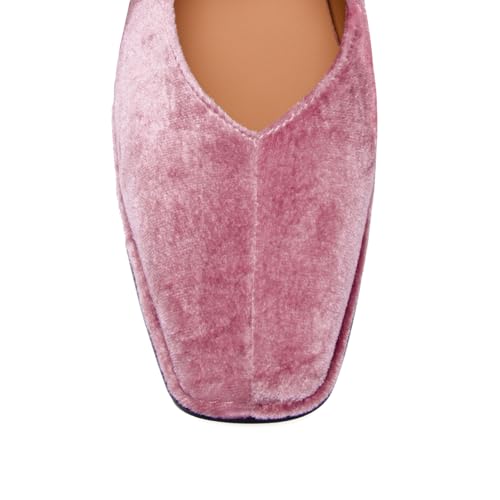 Image of Lace up Ballet Flats Women Square Toe Mary Jane Flats Bow Slip On Comfortable Ballerina Shoes