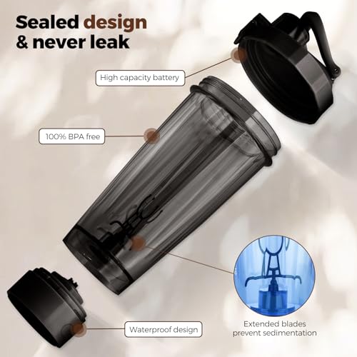 Shaker électrique KOOSREEL sans grumeaux pour milkshakes protéinés - 8