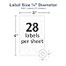 AVERY White Self-Adhesive Reinforcement Labels, 1/4 Round, 560 Labels(06734)