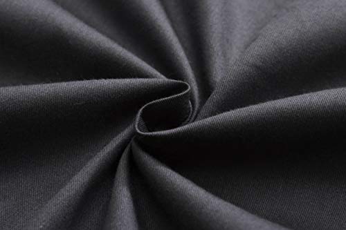 Image of F.Y.Dreams Weighted Blanket Duvet Cover 60x80 inches with 8 Ties,Zipper on Long Side /100% Cotton, Dark Grey /Just Duvet Cover