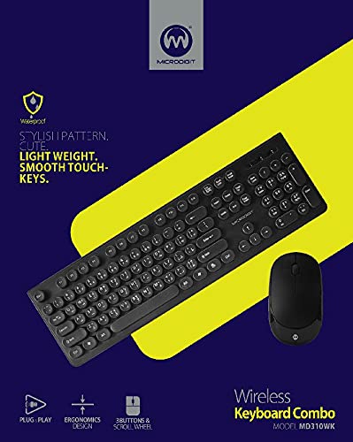 Microdigit MD310WK Wireless Keyboard with English and Arabic keys