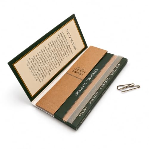 Image of Original Gangster Brown Rolling Papers Organic King Size Slim Booklet | Total 320 Brown Leaves + 320 Filter Tips (32 Leaves + 32 Tips Per Pack) | Natural Unbleached, Ultra-Thin, Super Smooth, Vegan Friendly | Pack of 10