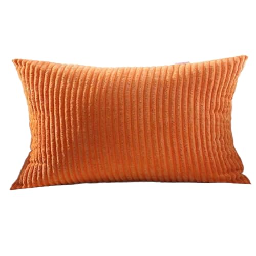 コーデュロイ枕カバー2点セット超柔軟ストライプ枕カバー装飾テクスチャ抱き枕ソファークッションベッドリビング(B19,2Pack 30x60cm)