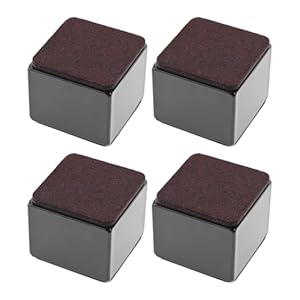 Bowarepro 4 Stück Möbelerhöhung 60x52mm Schwarz