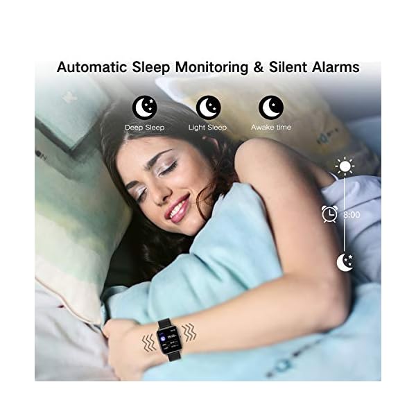 Rinsmola 2021 Smart Watch for Android/iOS Phones, 1.4" Full Touch Screen Fitness Tracker, Smartwatch for Men Women Heart Rate Monitor, Step Counter, Waterproof Fitness Watch Compatible iPhone Samsung