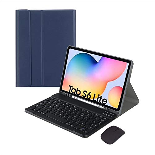 Per Samsung Galaxy Tab S6 Lite Custodia Da Tastiera Rimovibile a Retroilluminato a 7 Colori Vassoio Penna Incorporato Con Il Mouse 10.4 pollici bluetooth wireless