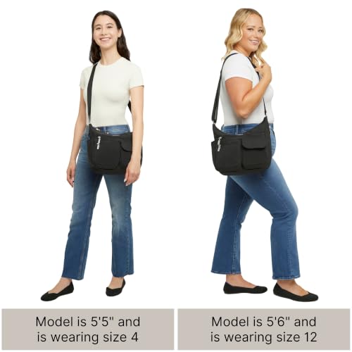 Image of Baggallini womens Everywhere Bagg Crossbody Women 11x9 Lightweight Nylon Hobo Water-resistant Travel Bag W /Rfid
