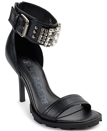KARL LAGERFELD PARIS Women's Open-Toe Malinda Lug-Sole Heeled Sandal