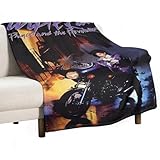 Fleece Blanket 300GSM Luxury Bed Blanket Anti-Static Fuzzy Soft Blanket Fans Ladies for Punk Purple Music Prince Rain 30'x50'
