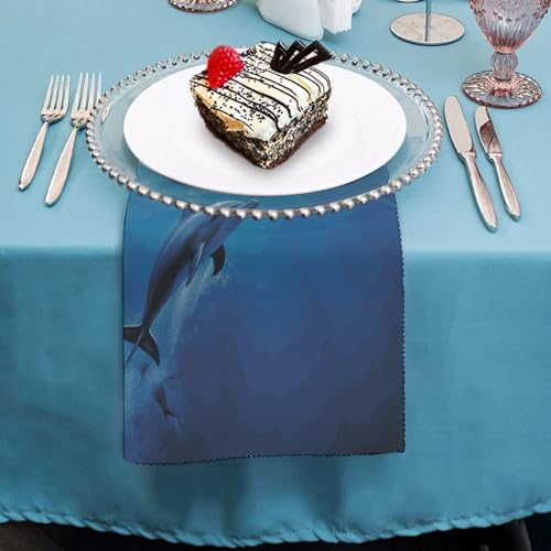 Servilletas de Tela Dolphins in The Ocean 4 Piezas miniatura 4