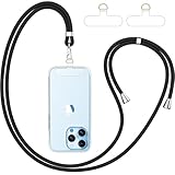 caslord Cordon Telephone Portable, Avec 2 Patchs Transparent Durables, Lanière de Télép...