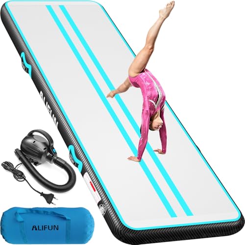 ALIFUN Tapis de Gymnastique Gonflable, Tapis d'entrainement, Tapis de Gym Tumbling 2 m/3 m/4 m/6 m...
