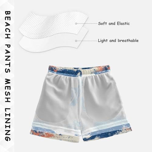 Pigsaly Boys' Swim Board Shorts Retro Motorcycles Boy's Swim Trunks Kids Swimwear 3T Multicolor4