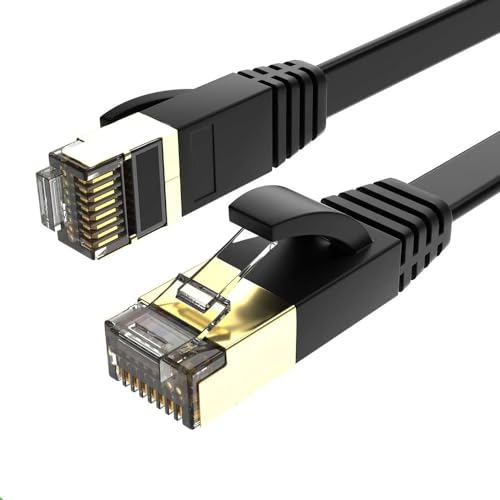 undefined FOSTO Cat7 LANケーブル 3M イーサネットケーブル カテゴリー7 フラットケーブル 高速 STP 爪折れ防止 RJ45 業務用 屋外用 for PS4 Xbox モデム ルータ(ブラック) の商品画像 8
