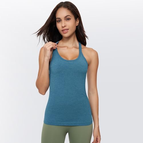 Image of sphinx cat Yoga Racerback Tank Top for Women with Built in Bra,Women's Padded Sports Bra Fitness Workout Running Shirts