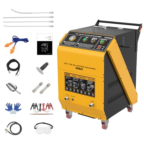 QPKING HTS708 Máquina de limpieza con hielo seco a presión ajustable limpiadores con hielo seco con 4 boquillas para el chorro de hielo para todos los coches 110 V/220 V