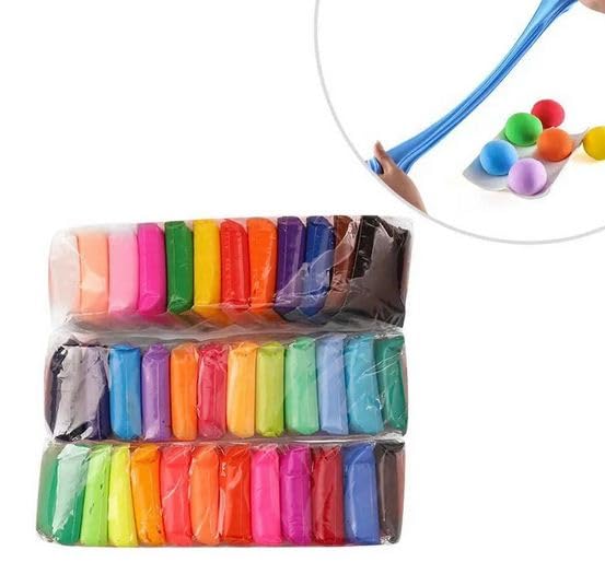 Image of Air Dry Foam Clay, 12 Different Color Fluffy Foam Clay, Non-Toxic Modeling Clay for Kids & Adults - Easy to Mold & Shape, Perfect for Arts, Crafts, Sculpting & DIY Projects (Pack of 36)
