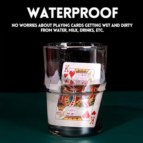 Bogoro Plastik Standard Spielkarten,2 Kartendecks,Pokerkarten Plastik Kartenspiel,Kartendeck Pokerkarten Plastik,Professionelle Plastik Pokerkarten für Blackjack, Canasta Kartenspiel – Bild 5