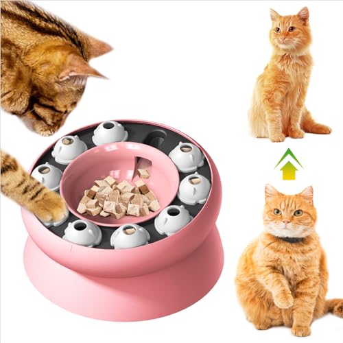Interactive Slow Feeder & Puzzle Toy for Cats and Small Dogs - Tr...