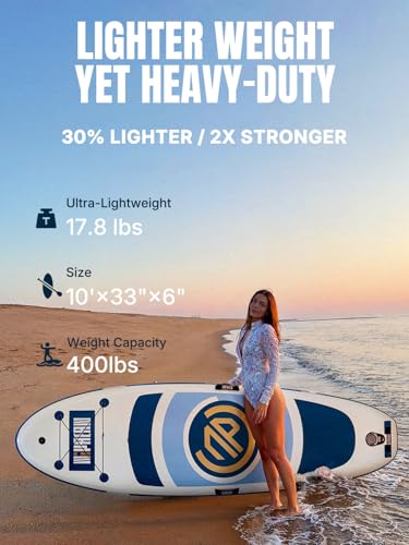Image of Niphean 10' Inflatable Paddle Board, Ultra-Light SUP for Beginners