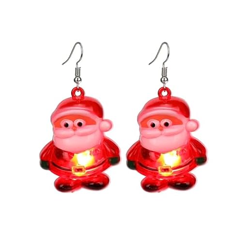 Ticome Pendientes LED con luz de Papá Noel, aretes luminosos personalizados para fiesta temática navideña, novedosos disfraces de Navidad, aretes de plástico, 0, Acrílico, Sin piedra preciosa | Ya disponible en tu tienda friki favorita! En mundofriki.es! Ticome Pendientes LED con luz de Papá Noel, aretes luminosos personalizados para fiesta temática navideña, novedosos disfraces de Navidad, aretes de plástico, 0, Acrílico, Sin piedra preciosa | Ya disponible en tu tienda friki favorita! En mundofriki.es!