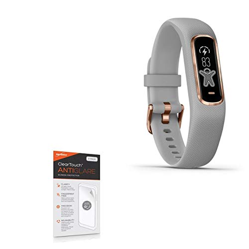 BoxWave Garmin Vivosmart 4 �X�N���[���v���e�N�^�[ [ClearTouch Anti-Glare (2���p�b�N)] �w��h�~ �}�b�g�t�B���� �X�L�� Garmin Vivosmart 4�p