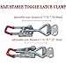 Accessbuy Toggle Clamp Latch 4001 Style,150Kg 330Lbs Holding Capacity Toggle Latch Clamp,Adjustable Pull Action Latches Hardware for Smoker lid,ToolBox Case Trunk and More (4.13 inch)
