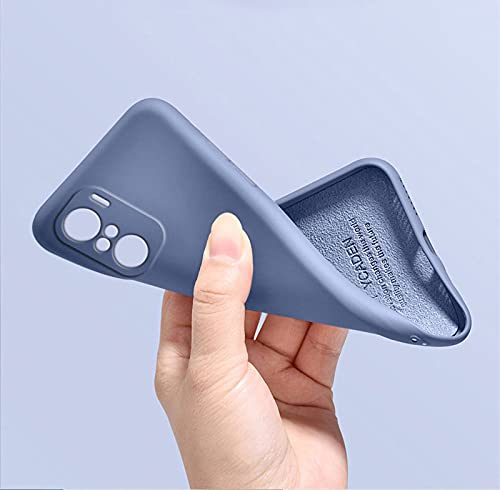 Image of TRUEUPGRADE Soft Silicone Slim Matte Liquid Silicone TPU Shockproof Slim Back Cover Case for Mi Redmi Note 10 Pro /Note 10 Pro Max (Blue)