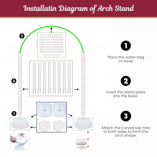 Image of Special You Round Arch Balloon Stand for Decoration, Decoration Stand for Backdrop for Pooja, Decorative Stand for Backdrop with 2 Water Bags for Support, Backdrop Stand for Photography