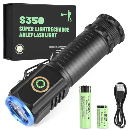 LEAZZLE Torcia LED Mini 2000 Lumen Ricaricabile