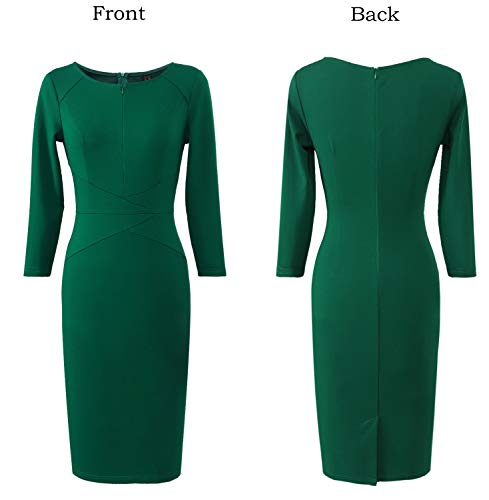 Image of VFSHOW Womens Slim Zipper Up Work Business Office Party Bodycon Pencil Sheath Dress
