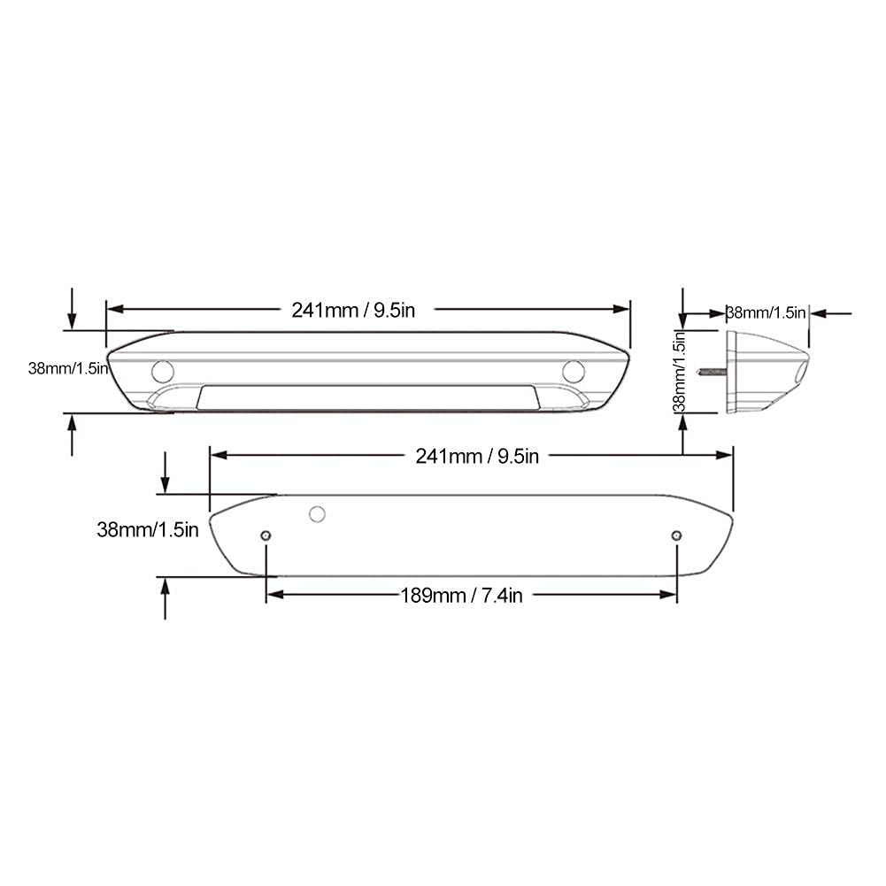 Luce Esterna Per Luce Esterna Per Led Light Rv, 12v/24v Rv Led Light Universal 8w Waterproof Awning Porch Lamp Bar Motorhome Outdoor Lighting Rv Interior Automotive Replacement