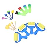 YOSADIER 16個 点グラフィティ用スポンジブラシ 絵画ツール 柔らかい素材 向けアート用品 ランダム色 ランダムカラー ランダムカラー