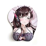 Overwatch D.VA Anime Mouse Pads with Wrist Rest Gaming 3D Non Slip Computer Mousepad 2Way Skin