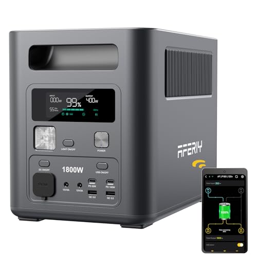 1800W Générateur Électrique Portable, AFERIY Nomad1800, 1024Wh de Capacit...