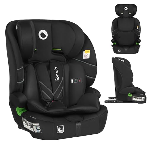 LIONELO LEVI FIX I-SIZE Silla coche bebé 76-150 cm hasta 36 kg, Grupo 1 2 3, Protección lateral, 10 niveles de Ajuste del Reposacabezas, Fijación ISOFIX y Top Tether, R129 i-Size