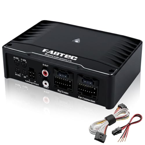 Image of FABTEC Car Android DSP 6 Channel Amplifier 70W RMS x 4 Speakers + 2 x TWEETERS + 1 SUBWOOFER Ultra Slim Mini Sound Booster for Car Android Stereo