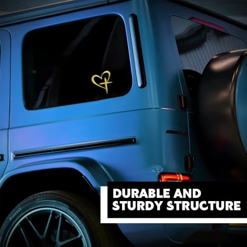 Image of Love Cross Sticker Decal, Car Stickers and Decals, Decal Vinyl Sticker, Universal Car Accessories Exterior Decoration Cross Stickers Christian Compatible with Notebook, Car, Window (Gold)