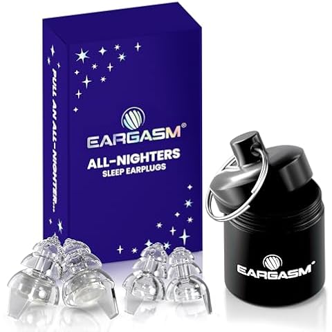 Eargasm All-Nighters Smaller Ears - Noise Reducing Night-Time Ear-Plugs for Sleeping, Studying, Blocking Snoring - Perfect for Reducing Noise While Sleeping, Enhancing Focus While Studying & More Cover
