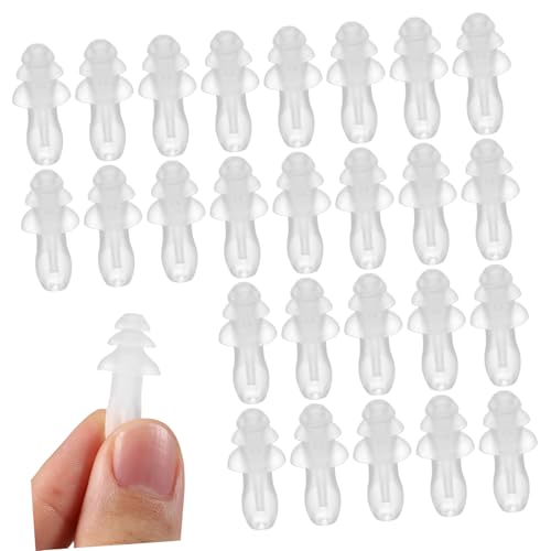 UKCOCO 40 piezas Tapones de Silicona Transparentes Impermeables para Oído Reducción de Ruido para Dormir y Natación Protección Auditiva Suave y Cómoda