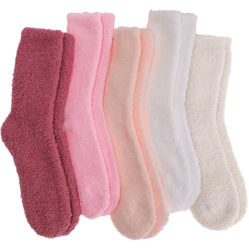 Image of Fuzzy Socks Fluffy Thick Warm Winter Soft Cozy Plush Sleep Home Fleece Cabin Soft House Socks for Women Men
