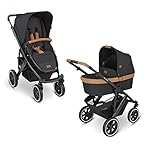 ABC Design Kinderwagen Salsa 4 Air - Starter Set - 3in1 Kombikinderwagen - Set inkl. Autositz Tulip, Adapter, Wickeltasche Urban, Neugeborenen Fußsack, Regenverdeck & Moskitonetz - Farbe: toffee