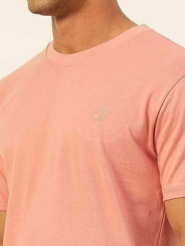 Image of Solid Soft Cloth Round Neck Cotton Relaxed Fit T Shirt