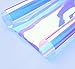 BESTERY Adhesive Window Films Holographic Privacy Window Tint Stained Sheets Window Clings Heat Control Anti UV 13inch by 39 Inch