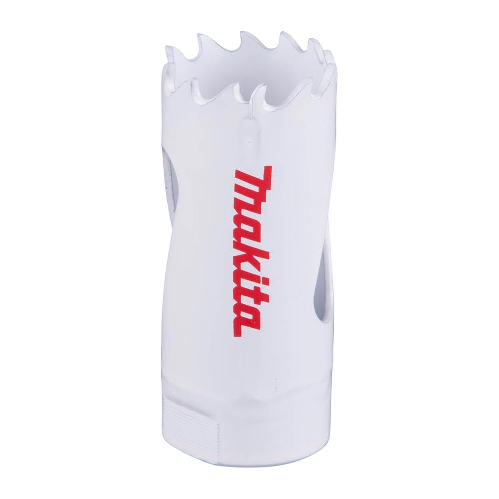 MAKITA D-17027 - Couronne bimétallique 22 mm pour acier, métal, bois ou plastique - Blanc